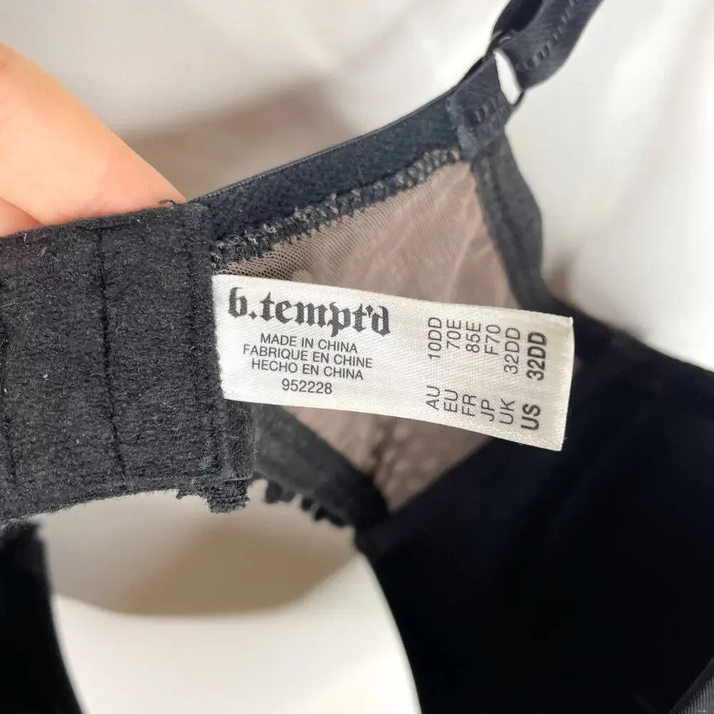 b. tempt'd Black Wirefree Bra 32DD